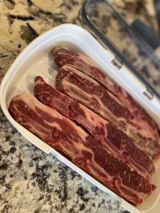 Short ribs, ready to be cooked