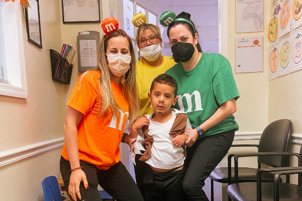 Krystal Giraldo's Son Dressed for Halloween with His Speech and Occupational Thereapists