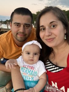 Rachel and her family enjoying the sunset