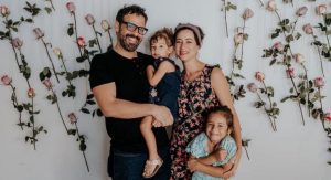 Cecilia with her husband and their daughters