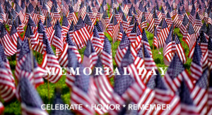 Image: A field of American flags to commemorate Memorial Day