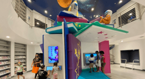 Families enjoying the Cybrarium in Homestead