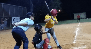 Little league baseball players