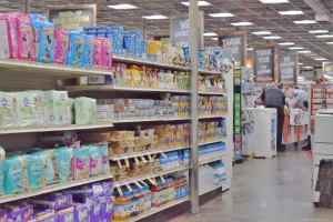 The baby aisle at a big box store