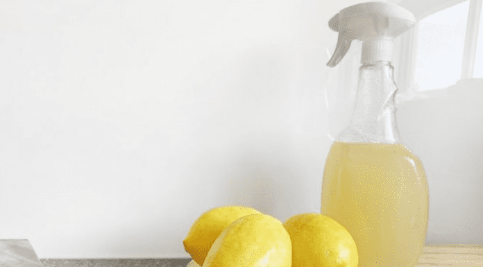 Spring Cleaning Miami Style A few lemons next to a spray bottle of lemon juice on a kitchen counter