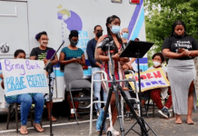 A speaker at a recent Birth Justice Initiative event