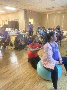 Image: Doula Esther McCant leading a recent doula training