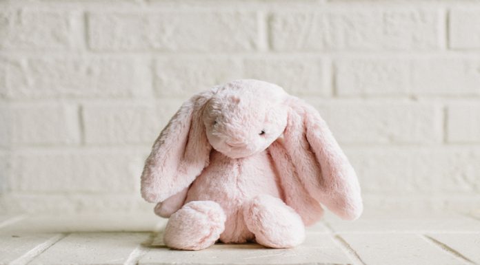 Easter Basket Inspo: Quick and Easy Last-Minute Ideas A pink plush Easter bunny toy