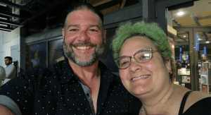 Natasha with her husband, Fernando