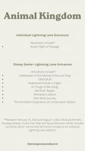 Animal Kingdom Lightning Lanes Info
