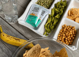 Beach Snacks: Spring Break Snack Hacks From a Dietitian Image: A tray of clean, healthy snack options