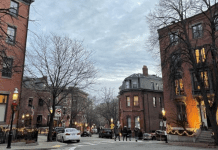 A view of one of Boston's main streets