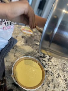 Coconut Key Lime Pie ready for the oven!