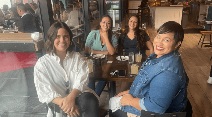 Image: Alisa and her friends enjoying a girls'night out (Galentine's Day 2022: Celebrate Love All Month Alisa Britton Contributor Miami Mom Collective)