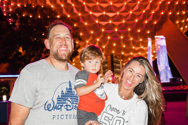 Walt Disney World's Golden Birthday Celebration Sandra Jacquemin Image: Sandra and her family at Epcot (Disney at 50: Walt Disney World's Golden Birthday Celebration Sandra Jacquemin Contributor Miami Mom Collective)