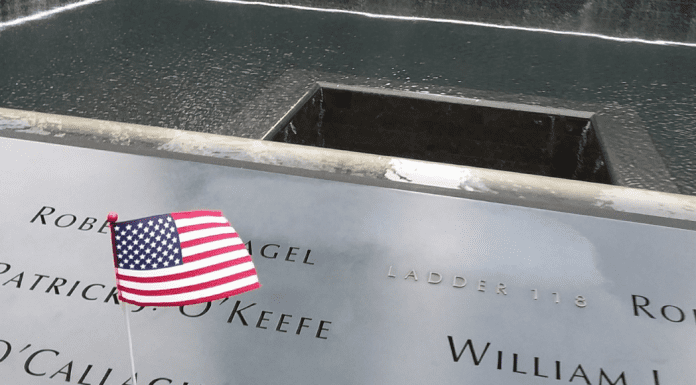 Remembering September 11th Image: A list of names engraved at the September 11th Memorial