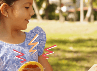 A little girl snacking on a ready to eat pancake from bakerly (Snack Time: Unwrap et Voilà With These Snacks From Bakerly Lynda Lantz Contributor Miami Mom Collective)