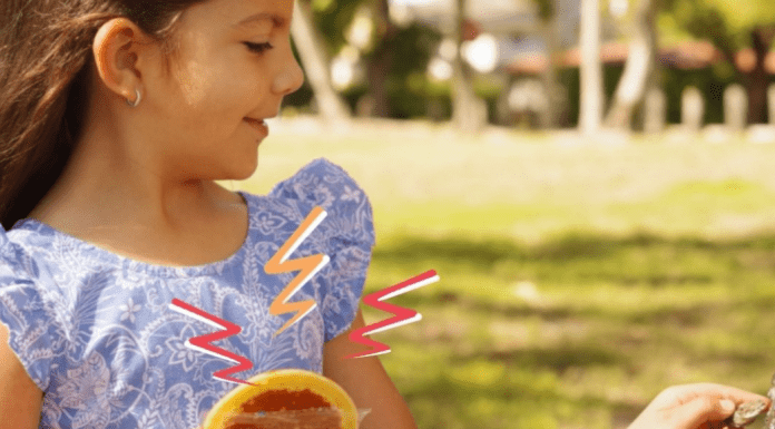 Snack Time: Get Ready for Back-to-School With These bakerly Snacks A little girl snacking on a ready to eat pancake from bakerly (Snack Time: Unwrap et Voilà With These Snacks From Bakerly Lynda Lantz Contributor Miami Mom Collective)