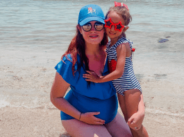 Jessica with her daughter at the beach (Beach More, Stress Less : Beach Day Tips and Hacks Jessica Alvarez-Ducos Contributor Miami Mom Collective)
