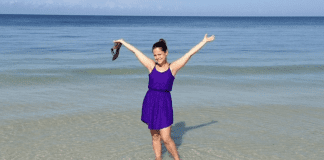 Lorena at the beach at Marco Island (Family Fun at Marco Island Lorena Lougedo Contributor Miami Mom Collective)