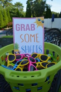 Sunglass party favors