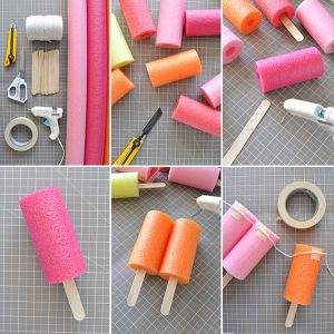 Pool noodle popsicle stick decorations (Aymee Blanco Contributor Miami Mom Collective)