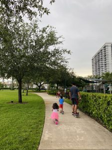 Valerie's family enjoying one of Doral's parks (Valerie Barbosa Contributor Miami Mom Collective)