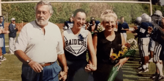 Love Where You Live: Why I Love Living In Pinecrest Sandra with her parents at a high school football game (Love Where You Live: Why I Love Living In Pinecrest Sandra Jacquemin Contributor Miami Mom Collective)