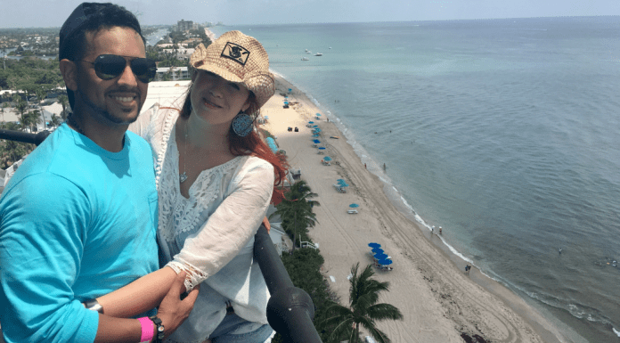 Weekend Getaway: 12 Florida Destinations for Mom and Dad Image: Jessica and her husband enjoying a beach destination (Weekend Getaway: 12 Florida Destinations for Mom and Dad Jessica Alvarez-Ducos Contributor Miami Mom Collective)