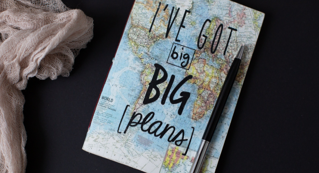 Image: A map of the world and a pen