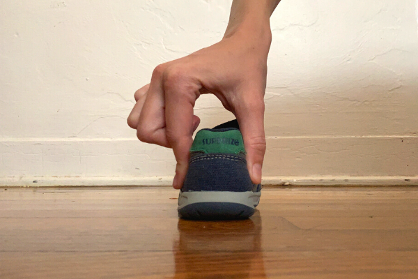 Image: The back of a toddler shoe (Toddler Shoes: 4 Things to Look for Brittany Aquart Contributor Miami Mom Collective)