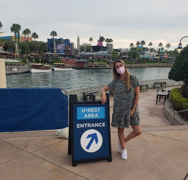Sandra at a U Rest Area at Universal Studios Orlando (Universal Orlando: The "Other" Theme Park Sandra Jacquemin Contributor Miami Mom Collective)