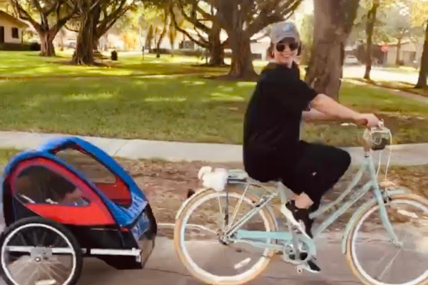 Jacqueline riding her bike (Love Where You Live: Why I Love Living in Miami Lakes Jacqueline Jebian Garcia Contributor Miami Mom Collective)