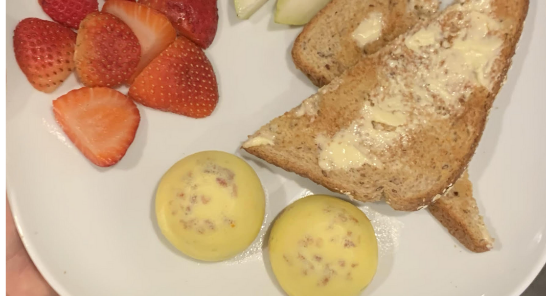 Egg cups, toast, and strawberries (Egg Cups a la Britton: Breakfast for Families Alisa Britton Contributor Miami Mom Collective)
