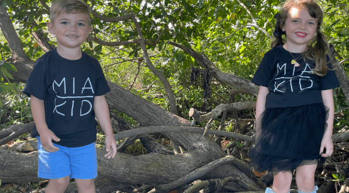 Dianna's kids wearing their MIA KID shirts (Love Where You Live: Why I Love Living in Cutler Bay Dianna Hill Contributor Miami Mom Collective)