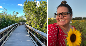 Everglades National Park and Vanessa in a sunflower field (Instagram Worthy: The Top 10 Most Instagrammable Places in Miami Vanessa Santamaria Contributor Miami Mom Collective)