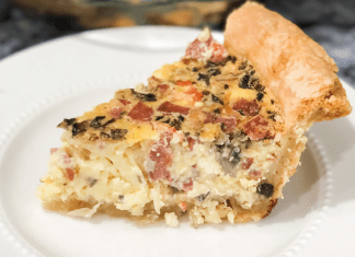Easter Brunch Recipe: Quiche A slice of homemade quiche (Easter Brunch Recipe: Quiche Daniela Muir Contributor Miami Mom Collective)