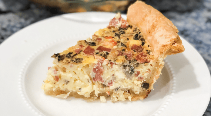 A slice of homemade quiche (Easter Brunch Recipe: Quiche Daniela Muir Contributor Miami Mom Collective)