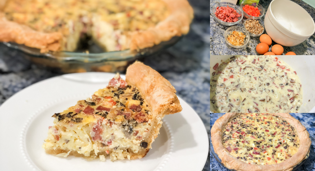 Assembling the quiche (Easter Brunch Recipe: Quiche Daniela Muir Contributor Miami Mom Collective)