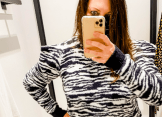 Meredith trying one of this year's bold fashion trends (Spring Fashion Trends to Replace My Favorite Pandemic Sweatpants Meredith Kallaher Contributor Miami Mom Collective)