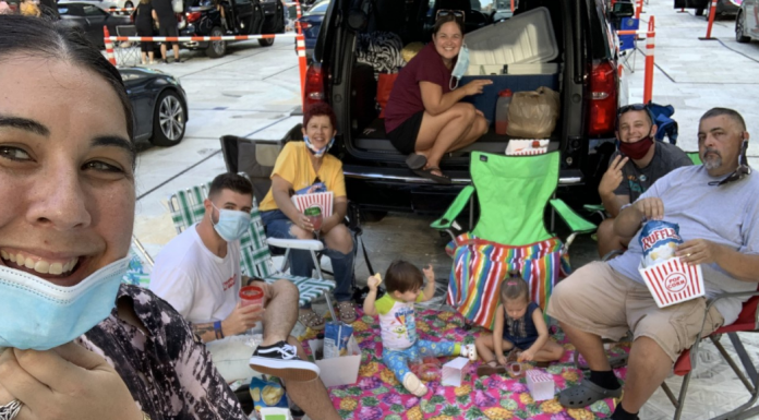 Image: Holly celebrating her birthday with her family (Living During a Pandemic: Am I a Better Mom as a Result? Holly Farver Contributor Miami Mom Collective)