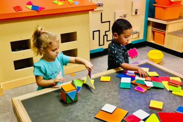 JJ and his friend Mila playing together (Krystal Giraldo Contributor Miami Mom Collective)