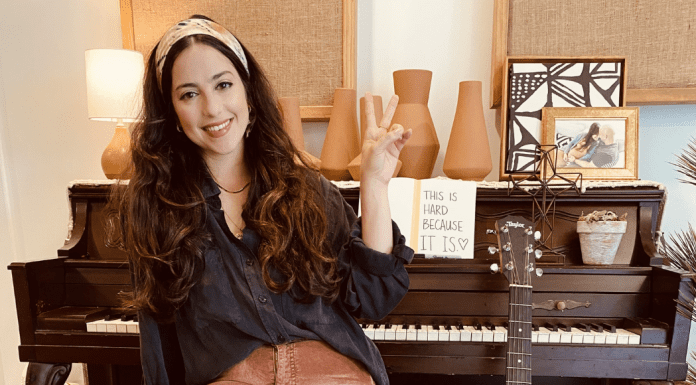 Jacqueline sitting at her piano (Inner Peace: Finding It During a Health Pandemic Jacqueline Jebian Garcia Contributor Miami Mom Collective)