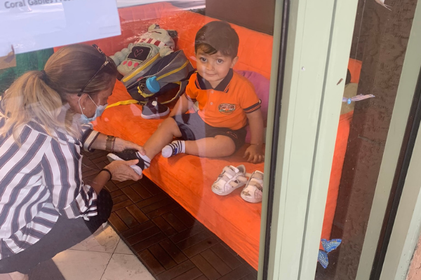 Bella's son following new protocol at his new preschool (Daycare & Preschool During the Ongoing Pandemic Bella Behar Contributor Miami Mom Collective)