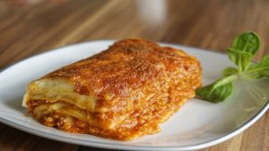 A plate of dairy-free lasagna (Valentine's Dinner: An Allergy-Friendly Menu Gabriela Morales Contributor Miami Mom Collective)