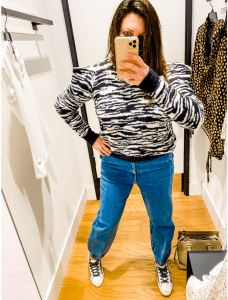 High waisted denim joggers (Spring Fashion Trends to Replace My Favorite Pandemic Sweatpants Meredith Kallaher Contributor Miami Mom Collective)
