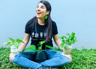 Houseplant Appreciation Day: Easy Options and Helpful Tips Image: Ana-Sofia holding a few species of pothos plants