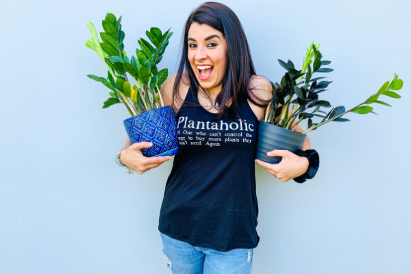 Image: Ana-Sofia showing off some ZZ plants