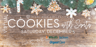 Miami Mom collective Cookies with Santa 2020