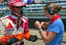 Starting (or Growing) a Small Business: You Can Do It! Image: Sandra works with a driver at the Indy500 in 2012